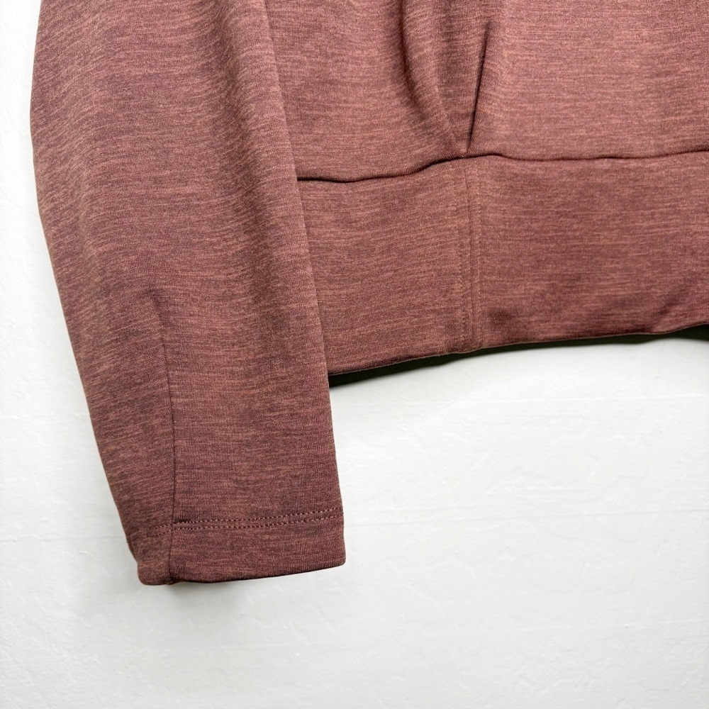 Athleta Altitude Polartec Half Zip Sweatshirt Mahogany Heather Size Small - Picture 7 of 12